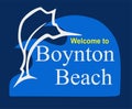 Boynton Beach Florida with blue background Royalty Free Stock Photo
