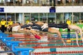 Boys 100 Meters Freestyle Swimming Action