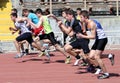 Boys on the 100 meters race