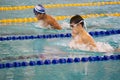 Boys 200 Meters Breaststroke Swimming Action