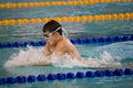 Boys 200 Meters Breaststroke Swimming Action