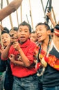 Boys during Aoleang festival Royalty Free Stock Photo