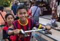 Boys on bicycle