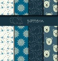 Boys blue pattern Royalty Free Stock Photo