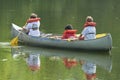 Boys Canoeing on camp pond