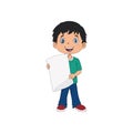 boys carry blank paper vector