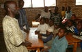 Boys in a classroom in Rwanda.