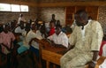 Boys in a classroom in Rwanda.