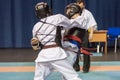The boys compete in the Kobudo