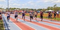Boys Compete in 200 Meter Heat at Invitational