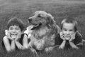 Boys and the Dog Royalty Free Stock Photo