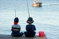 Boys Fishing Royalty Free Stock Photo