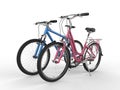 Boys and girls bicycles - pink and blue