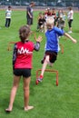 Boys and girls on the fun run Royalty Free Stock Photo