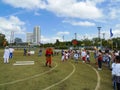 Boys and girls racing in sydney stadium,australia