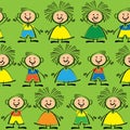 Boys and girls seamless pattern