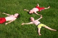 Boys in Grass Royalty Free Stock Photo