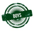 boys - green grunge stamp