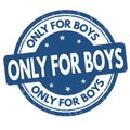 Only for boys grunge rubber stamp