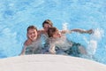 boys have fun in the pool Royalty Free Stock Photo