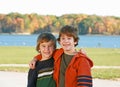 Boys at the Lake Royalty Free Stock Photo