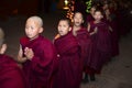 Boys monks Buddhist monastery, Kathmandu, Nepal, 2017 December