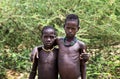 2 boys in omo valley south ethiopia