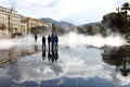 Boys over the Promenade du Paillon, Nice, France