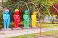 The Boys Pis funny sculpture group at Pejzazhna alley Royalty Free Stock Photo