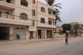 Boys playing football in the streets of Jericho