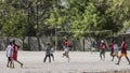 Boys Playing football Royalty Free Stock Photo