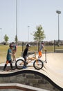 Boys playing at Skate Park Royalty Free Stock Photo