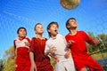 Boys playing soccer Royalty Free Stock Photo