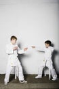 Boys Practicing Judo Royalty Free Stock Photo