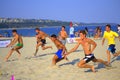 Boys racing on the beach