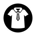 Boys, shirt icon. Black design