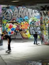 Boys at skateboard park