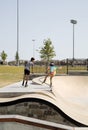 Boys playing at Skate Park Frisco Texas Royalty Free Stock Photo