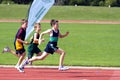 Boys in sports race Royalty Free Stock Photo