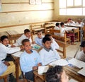 Boys students in class during the lesson