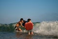 Boys surfing Royalty Free Stock Photo