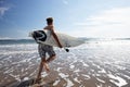 Boys surfing