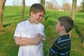 Boys Talking Royalty Free Stock Photo