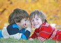 Boys Telling Secrets Royalty Free Stock Photo