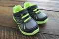 Boys and Toddlers Athletic Tennis Shoes Royalty Free Stock Photo