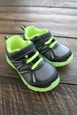 Boys and Toddlers Athletic Tennis Shoes Royalty Free Stock Photo