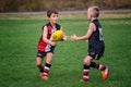 Boys under 7, AFL football game Royalty Free Stock Photo