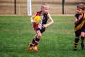 Boys under 7, AFL football game Royalty Free Stock Photo