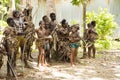 Indigenes - boys and young men - with bows, speers, Solomon Islands, South Pacific Ocean