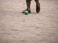 Boyscout Playing Small Green Ball